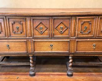 Vintage Carved Walnut Sideboard With Tray Insert
Lot #: 19
