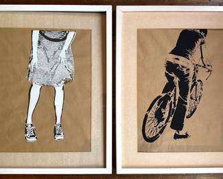 Pair Original Screen Prints Of Modern Young Women
Lot #: 39