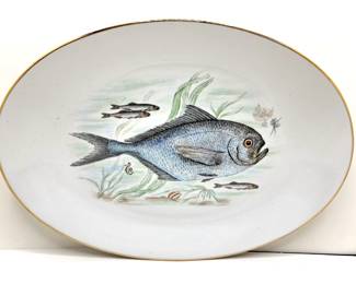 2 Fish Platters: Kuba Hand Painted From Bavaria Germany & New In Box Whittier Ware
Lot #: 107