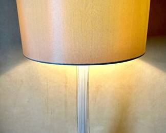 Vintage Glass Table Lamp On Lucite Base With Fabric Shade
Lot #: 30
