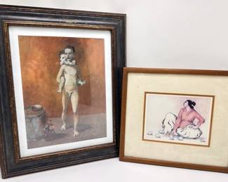 Picasso "The Two Brothers" Print & Rudolph Carl Gorman Navajo Woman With Pears Print
Lot #: 147