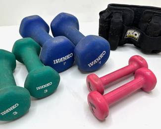 3 Pairs Of Hand Weights & TKO Ankle Wrist Weights
Lot #: 197