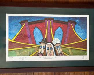 Jonathan Blum (American 2011) Artists Proof Religious Leaders Friends At The Brooklyn Bridge, Signed In 2012
Lot #: 21