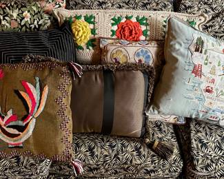 7 Throw Pillows Including Vintage Crochet, Rooster & More
Lot #: 186