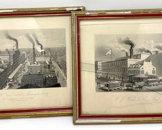 2 Antique Etchings Of Manufacturing Plants In New York CIty
Lot #: 87