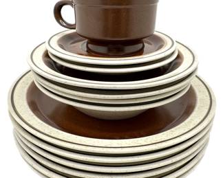 Vintage Premeire Color Casvats Oxford Brown Plates, Japan (13 Pieces)
Lot #: 63