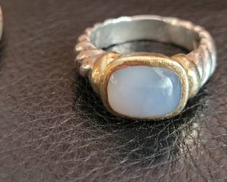 .925 Silver David Yurman Purple moonstone ring