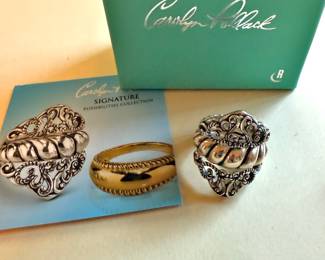 Carolyn Pollack Sterling Silver 2 Piece Ring
