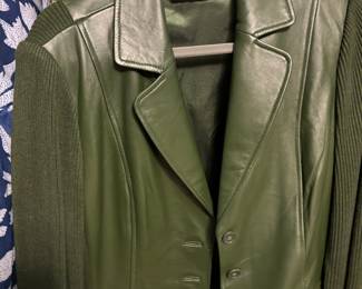 Linea by Louis Dell'Olio Green Leather Jacket – Size Large