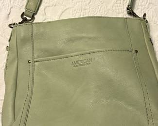 American Leather Co. Green Leather Shoulder Bag