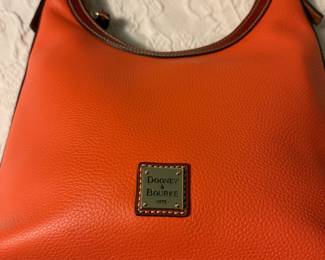 Dooney & Bourke Orange Pebbled Leather Hand Bag