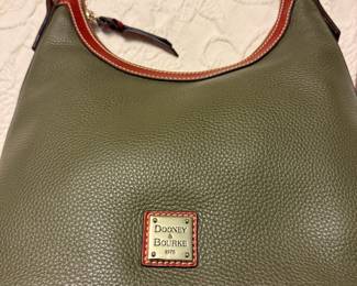 Dooney & Bourke Green Pebbled Leather Hand Bag