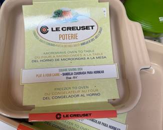 Le Creuset Poterie Square 9-1/4" Baking Dish, Le Creuset Poterie Rectangle 12-1/2" Baking Dish