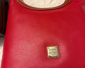 Dooney & Bourke Red Pebbled Leather Hand Bag