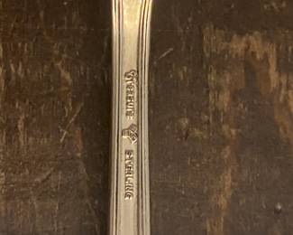 RS1 - $2750 (or Highest Offer) Weight Available Upon Request. Sterling Silver Flatware Set. "Treasure" Sterling. Includes 10 Iced Tea Spoons, 11 Spoons, 12 Cocktail Forks, 12 Knives, 12 flat butter knives, 13 Dinner Forks, 13 Salad Forks, 3 Pc Carving Set, 2 Serving Spoons. Treasure Sterling
