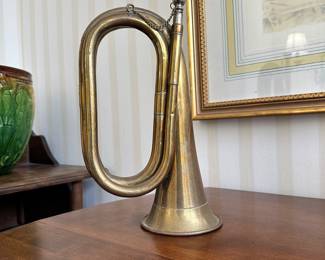R49 - $40 - Military Regulation Brass Bugle.