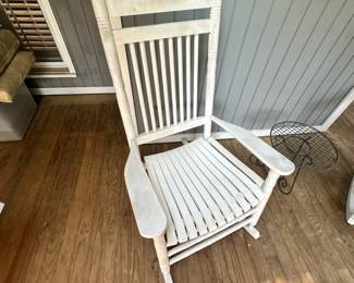 R35 - $75 each - Cracker Barrel White Adult Rocking Chair ( 3 Available)
