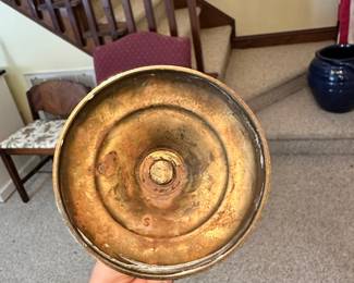R43 - $60 - (3) 19th Century Brass Barley Twist Candlesticks