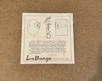 R15 - $200 - LaBarge Mirror. Made in Italy. Like new condition. No signs of wear. Measures 24W x 39T.