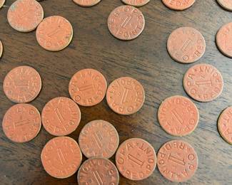 R52 - $20 - OPA Red Point Coins WWII Ration Tokens