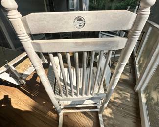 R35 - $75 each - Cracker Barrel White Adult Rocking Chair ( 3 Available) 