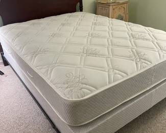 R126 - $100 - Full Size Bed Frame and Mattress w/ boxspring