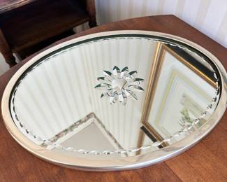 R13 - $95. Wall Mirror (or Decorative Tray) by Two's Company - 13 x 17