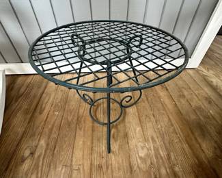 R37 - $20 - Iron Plant Stand - 2 Available. 16" Diameter and 16" Tall