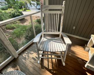 R35 - $75 each - Cracker Barrel White Adult Rocking Chair ( 3 Available)
