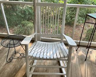 R35 - $75 each - Cracker Barrel White Adult Rocking Chair ( 3 Available)