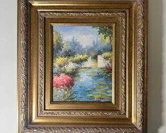 R79 - $125 - Garden - Signed Bassano 16.5 x 17