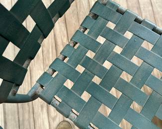 R36 - $75 - Patio Set with Glass Top Table and 4 Chairs. Surface rust.