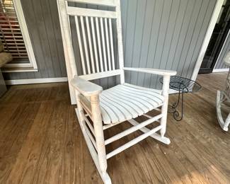 R35 - $75 each - Cracker Barrel White Adult Rocking Chair ( 3 Available)