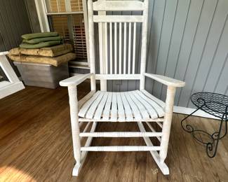 R35 - $75 each - Cracker Barrel White Adult Rocking Chair ( 3 Available)