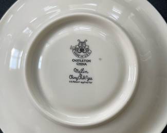 R5 - $195 - Castleton "Ma Lin" China set. In good condition. No cracks or chips! Includes: 14 Dinner Plates, 12 Salad Plates, 8 Bread Plates, 8 Tea cups, 10 saucers, Lg Platter, Veggie Bowl, Sauce Bowl