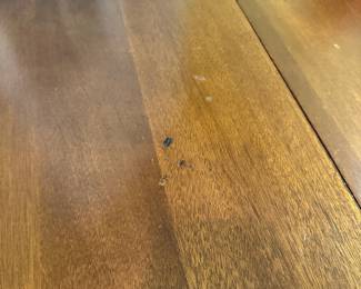 R31 - $125 PAIR - Mahogany Side Tables. Some small Knicks across the top. See all photos. Measure 15W x 23D x 26T (not extended) 36W when extended