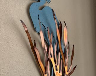 Blue Heron Metal Wall Art