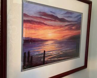 Sunset Watercolor Print by Midori Hoser