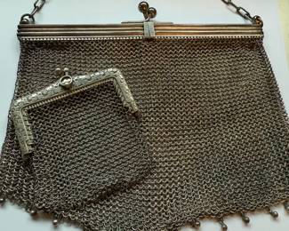 Chainmail Mesh Purse with Coin Purse