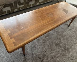 Lane Walnut Coffee Table with Dovetailed Trim 