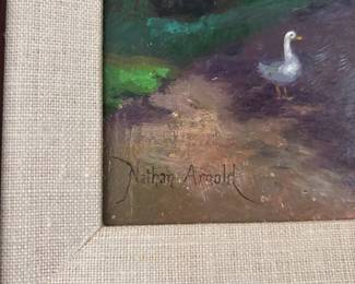 Framed & Matted Garden Scene Oil Paintings by Nathan Arnold