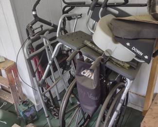 Wheel chair and adult walker. Shower chair.