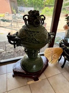 Large jade incense burner