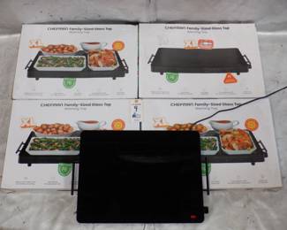 LOT OF 4 CHEFMAN WARMING TRAYS IN ORIGINAL BOXES