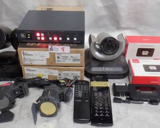 LOT ELECTRONICS INCLUDING KRAMER VGA/AUDIO TYPE MATRIX SWITCHER NOS, AVER PRO2 CONFERENCE CAMERA, VERIZEN JETPACK AND MORE