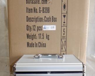 CASE "BUY A SAFE" CASH BOXES NOS APPX 12 PIECES