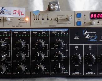 LOT OF 2 ELECTRONICS INCLUDING OTARI ECX-401 UNIVERSAL RESOLVER, ARCHITECTURAL ACOUSTICS PZS 140RA MIXER AMP