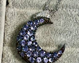sterling moon pendant