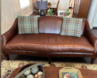 Te perfect size small leather sofa by Ralph Lauren