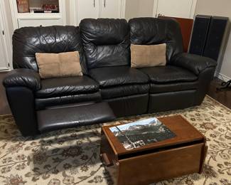 leather reclining sofa